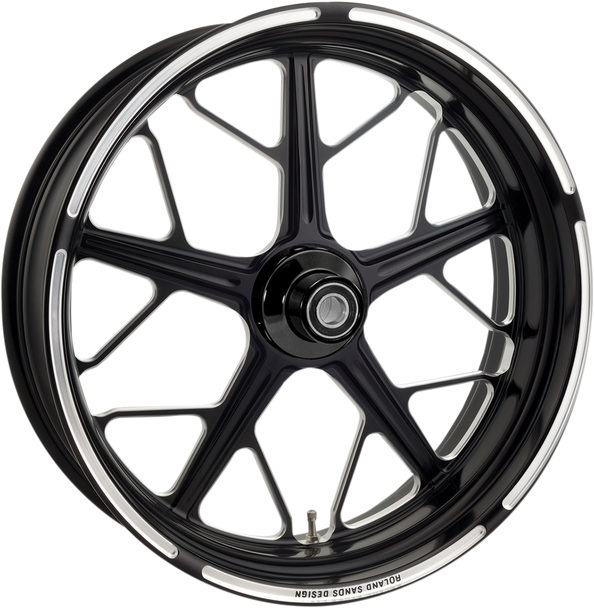 RSD Hutch Wheel - Dual Disc/ABS - Front - Contrast Cut - 21"x3.50" - '08+ FL 12047106RHUTJBM