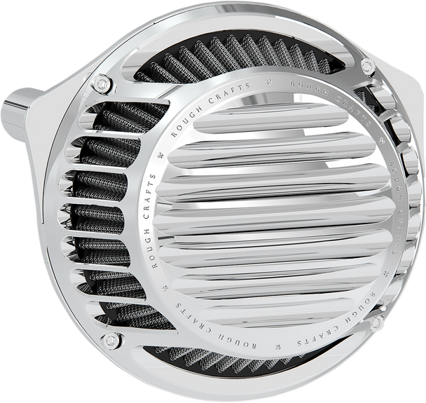 ROUGH CRAFTS Round Air Cleaner - Chrome - Twin Cam RC-600-014