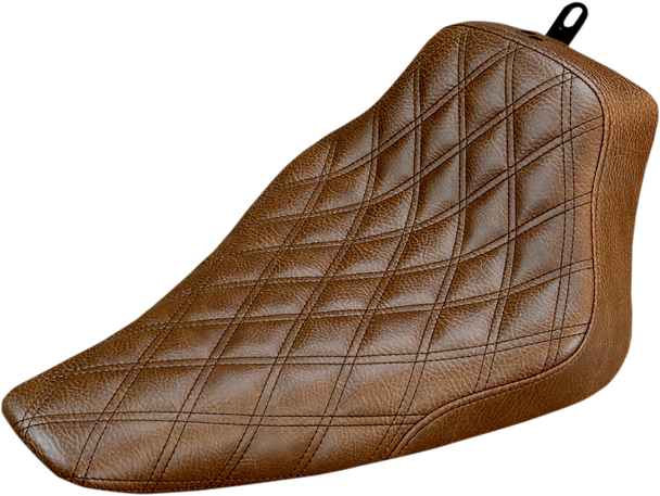 SADDLEMEN Renegade Solo Seat - Lattice Stitched - Brown - FLS 812-26-002BLS