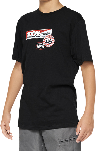 100% Youth Stamps T-Shirt - Black - Small 34021-001-04