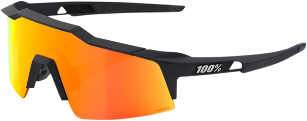 100% Speedcraft XS Sunglasses - Black - Red Mirror 60009-00008