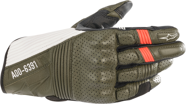 ALPINESTARS KEI Gloves - Green/Black/White/Red - 3XL 3566221-6123-3X