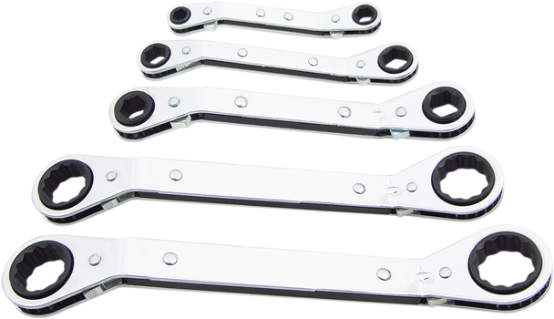 LANG TOOLS Wrench Set Ratcheting Offset Society of Automotive Engineers ROW-5