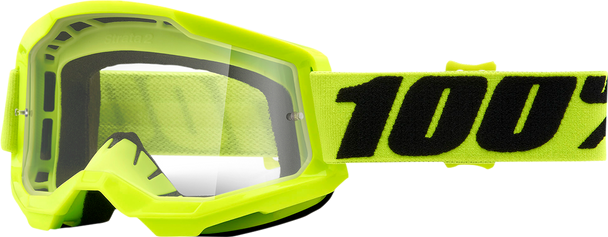 100% Strata 2 Goggles - Yellow - Clear 50027-00003