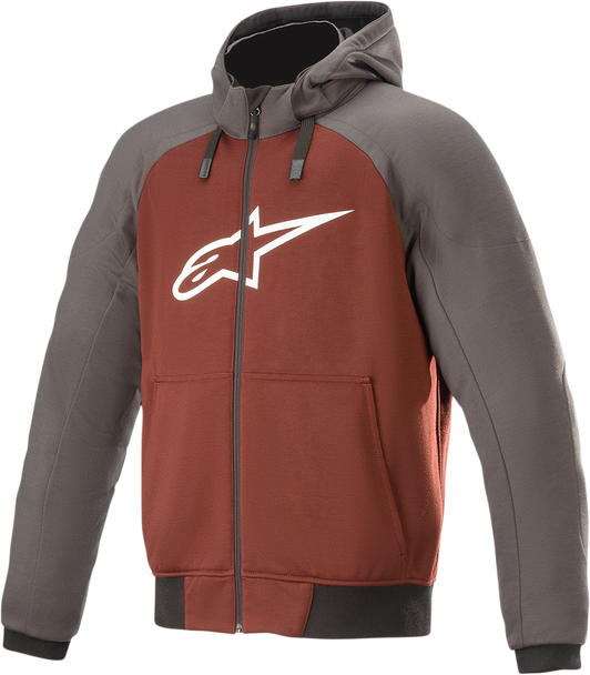 ALPINESTARS Chrome Hoodie - Gray/Burnt Orange - Medium 4200918-9134-M