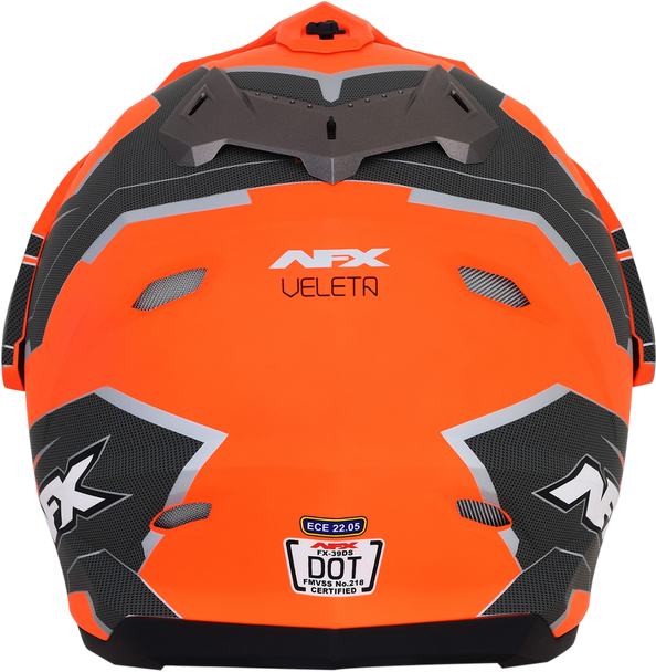 FX-39DS S2 Helmet - Matte Neon Orange/Carbon - Large 0110-5878