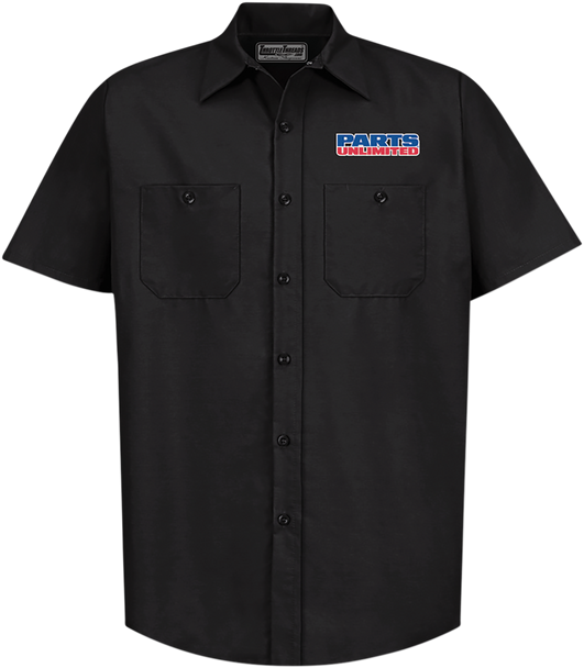 THROTTLE THREADS Parts Unlimited Shop Shirt - Black - Medium PSU37ST24BKMD