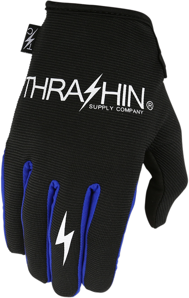 THRASHIN SUPPLY CO. Stealth Gloves - Black/Blue - Medium SV1-04-09