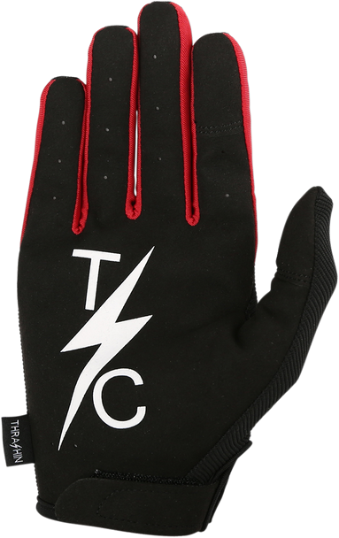 THRASHIN SUPPLY CO. Stealth Gloves - Black/Red - 2XL SV1-02-12