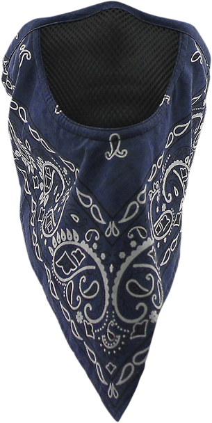 SCHAMPA & DIRT SKINS Face Mask - Facefit - Navy Paisley FMV-224