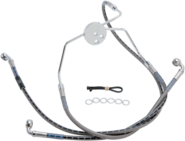 RUSSELL Brake Line - Front - Stainless Steel - +4" - FL '99-'07 R08998S