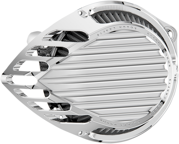 ROUGH CRAFTS Finned Air Cleaner - Chrome RC-600-005