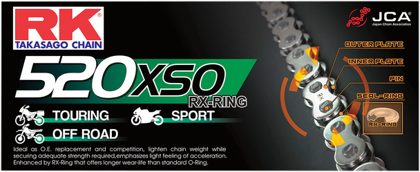 RK GB 520 XSO - Chain - 120 Links GB520XSO-120