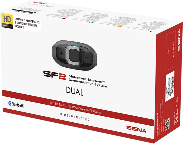 SENA SF2 Bluetooth Headset - 2-Way - Dual Speakers - Dual Pack SF2D-02