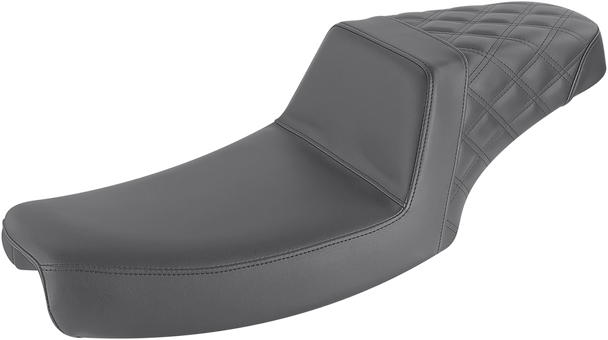 SADDLEMEN Step Up Seat - Rear Lattice Stitched - FXD 891-04-173