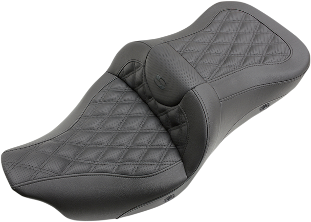 SADDLEMEN Roadsofa™ Seat - Heated - Lattice Stitched 808-07B-182THC