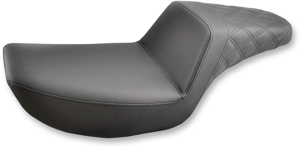 SADDLEMEN Step Up Seat - Rear Lattice Stitched - FXR 882-09-173