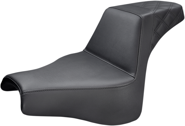 SADDLEMEN Step Up Seat - Lattice Stitched - Black 818-28-173