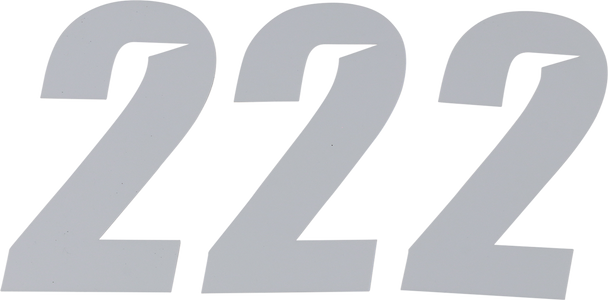 D'COR VISUALS Slash Number Plate - #2 - White - 6" 45-30-2