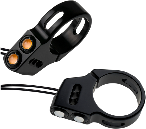 JOKER MACHINE Rat Eye LED Turn Signals - 41 mm - Black 05-200-2B