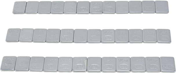 K&L SUPPLY Wheel Weights - Steel - Stick-On - Silver - 36 Pack 32-2415