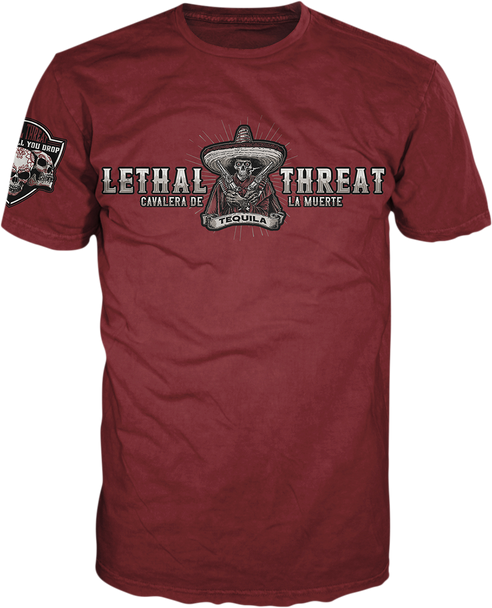 LETHAL THREAT Vintage Velocity Band T-Shirt - Burgundy - 4XL VV40161-4XL