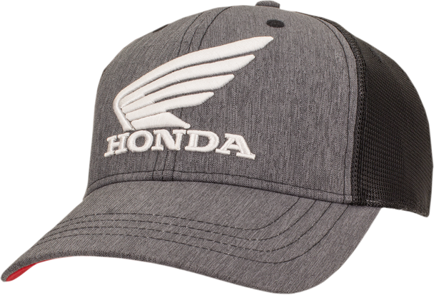 HONDA APPAREL Honda Utility Hat - Gray/Black/Red NP21A-H1829