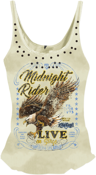 LETHAL THREAT Women's Tank Top - Midnight Rider - White - Large LA20615L