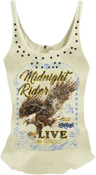 LETHAL THREAT Women's Tank Top - Midnight Rider - White - Small LA20615S