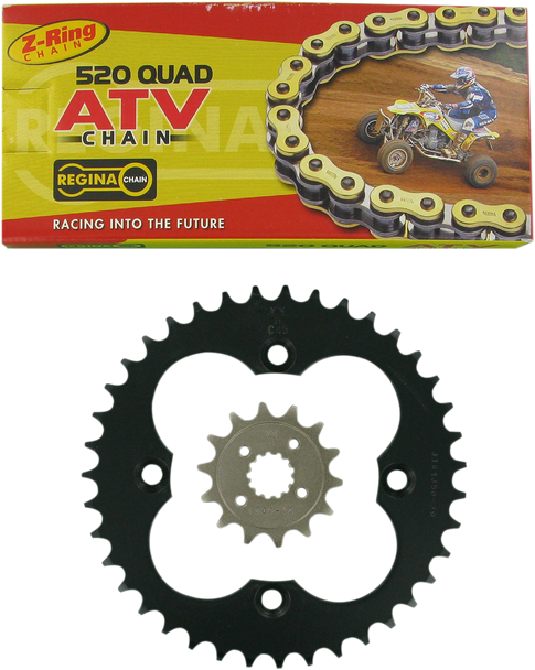 REGINA Chain and Sprocket Kit - Honda - TRX 400EX - '05-'08/TRX 400X - '09-'14 5QUAD/094KHO025