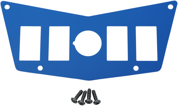 MOOSE UTILITY Dash Plate - Blue - 4 Switch - RZR 100-4392-PU