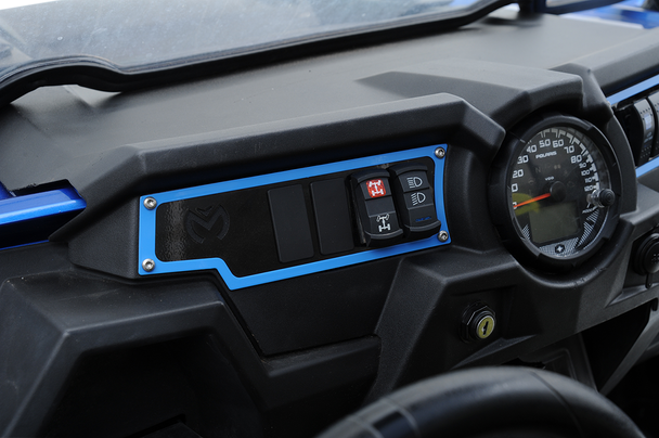 MOOSE UTILITY Dash Plate - Left - Blue - RZR 100-4342-PU