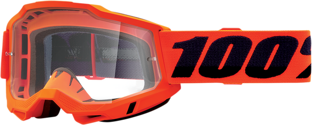 100% Accuri 2 Goggles - Neon Orange - Clear 50013-00004