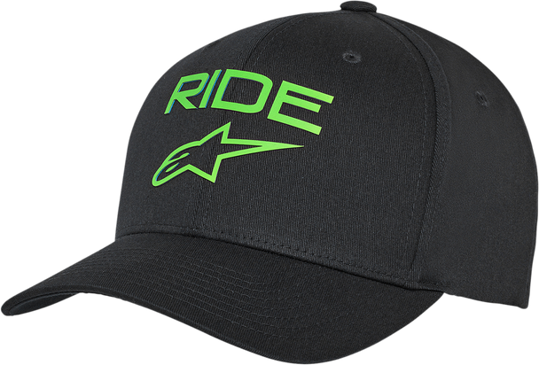 ALPINESTARS Ride Transfer Hat - Black/Green - S/M 1211810101060SM