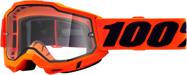 100% Accuri 2 Enduro Goggles - Neon Orange - Clear 50015-00004