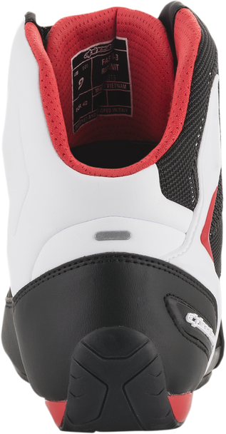 ALPINESTARS Faster-3 Rideknit Shoes - Black/White/Red - US 14 2510319123-14