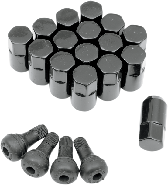 MOOSE UTILITY Lug Nut - 3/8" - Black - 16 Pack SP300MO201B