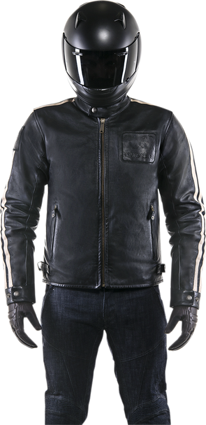 ALPINESTARS Oscar Charlie Leather Jacket - Black - Small 3108016-1250-S