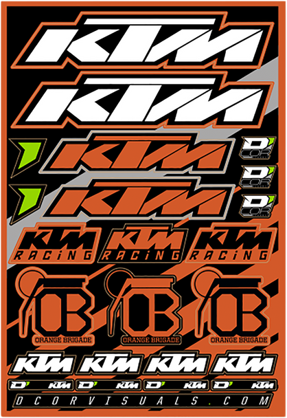 D'COR VISUALS Decal Sheet - KTM 40-30-100