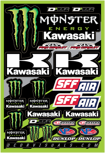 D'COR VISUALS Decal Sheet - Monster Energy -  Kawasaki 40-20-116