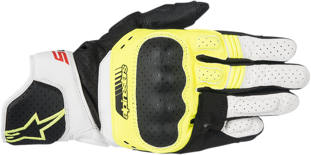 ALPINESTARS SP-5 Gloves - Black/Yellow/White - Medium 3558517-158-M