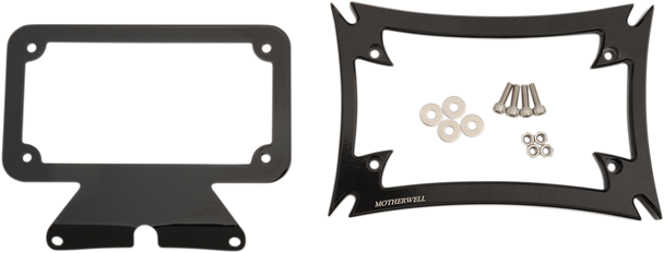 MOTHERWELL Maltese License Plate Frame with Bracket - Gloss Black MWL-862-GB-OR1