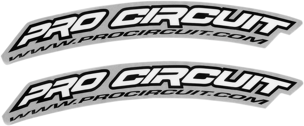 PRO CIRCUIT Front Fender Decal - White DC0010