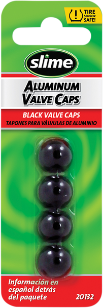 SLIME Valve Stem Caps - Black - 4 Pack 20132