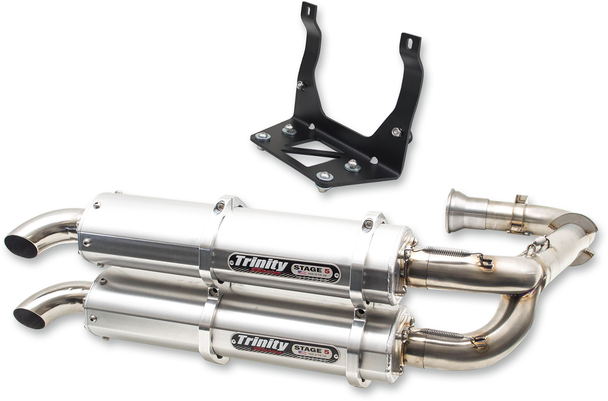 TRINITY RACING Dual Exhaust - Aluminum TR-4161D