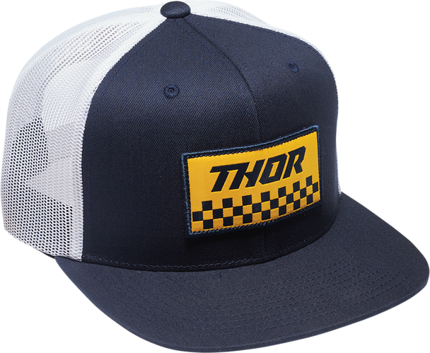 THOR Checker Hat - Navy/White 2501-3674