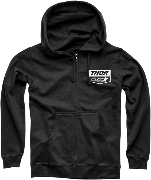 THOR Star Racing Fleece Zip Up - Black - 2XL 3050-5319
