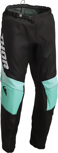 THOR Youth Sector Chev Pants - Black/Mint - 28 2903-2036