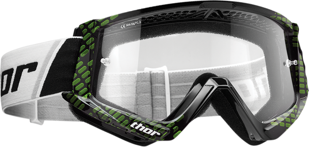 THOR Youth Combat Goggles - Cap - Black/Lime 2601-2373