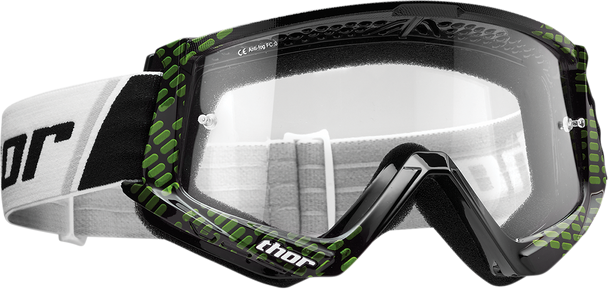 THOR Combat Goggles - Cap - Black/Lime 2601-2365